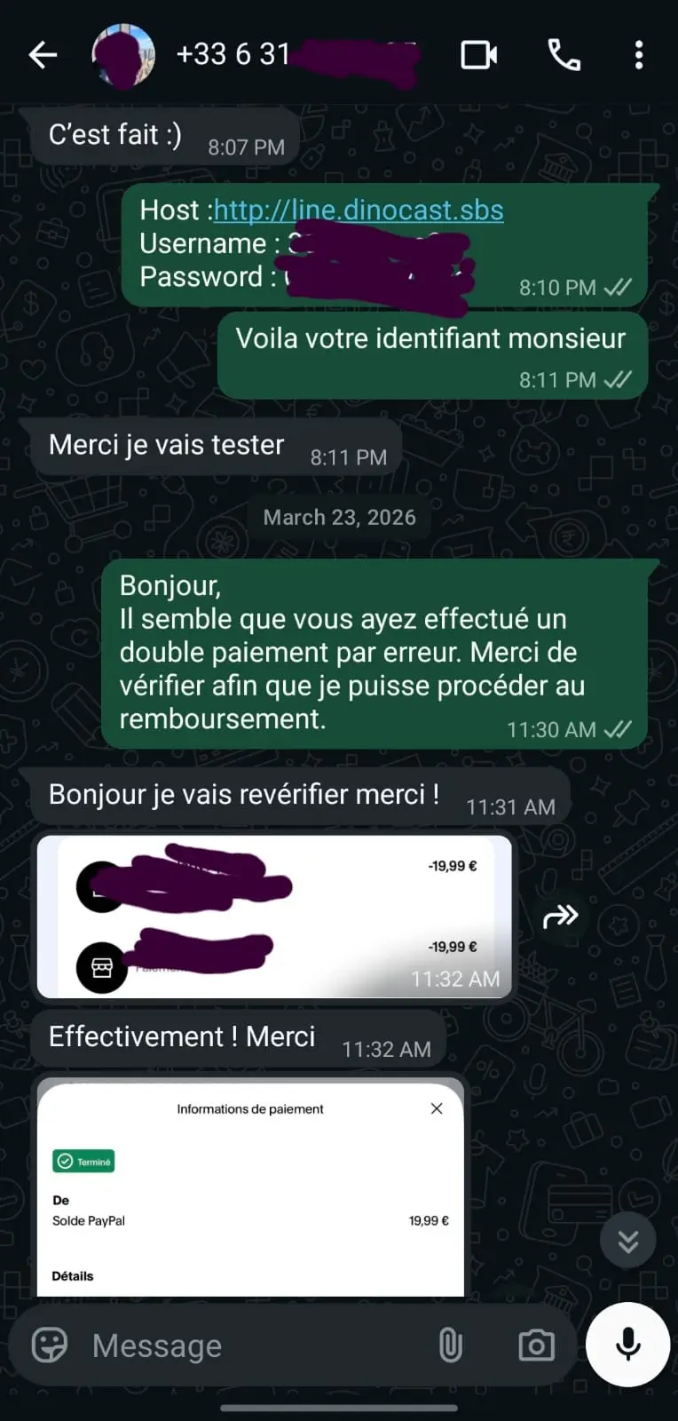 Avis client WhatsApp 2